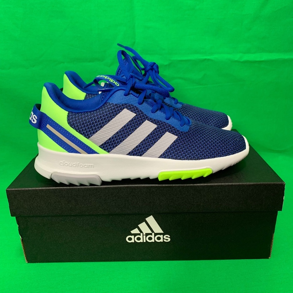 Adidas Racer TR 2.0 K White/Blue Size 5.5